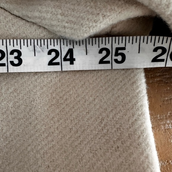 Zara stunning Oversized cream Coat Pockets M Christmas winter coat like new - Picture 14 of 16